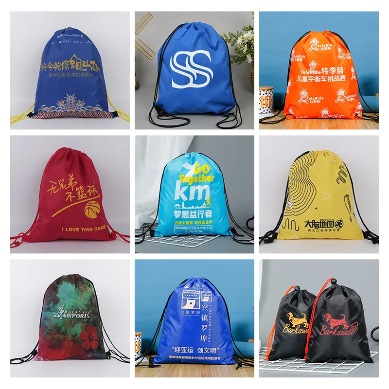 Factory Polyester Shopping Drawstring Bag