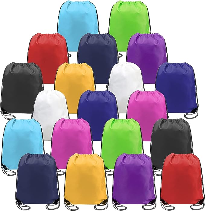 Custom Polyester Drawstring Bag Gym Sack Sports Cinch Bag Drawstring Backpack Storage Bags for Gym Traveling