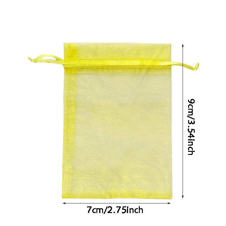 Wholesale Organza Bags 7x9cm Small Gift Pouch Drawstring Mesh Bag Accept Custom Packaging Bag With Rope for Wedding Jewelry