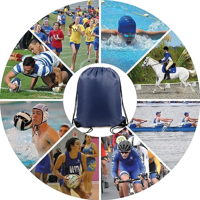 Custom Logo Drawstring Bag for Gym Sports Polyester Multipurpose Cinch Sack Pack for Heat Vinyl and Tie Dye Pull String Sacks