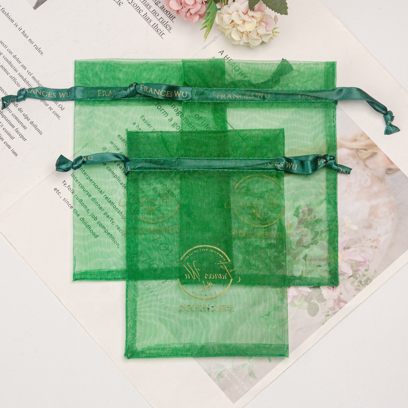 Custom Mesh Organza Pouches Candy Bags Organza Gift Bag Drawstring Custom Organza Bag Wholesale
