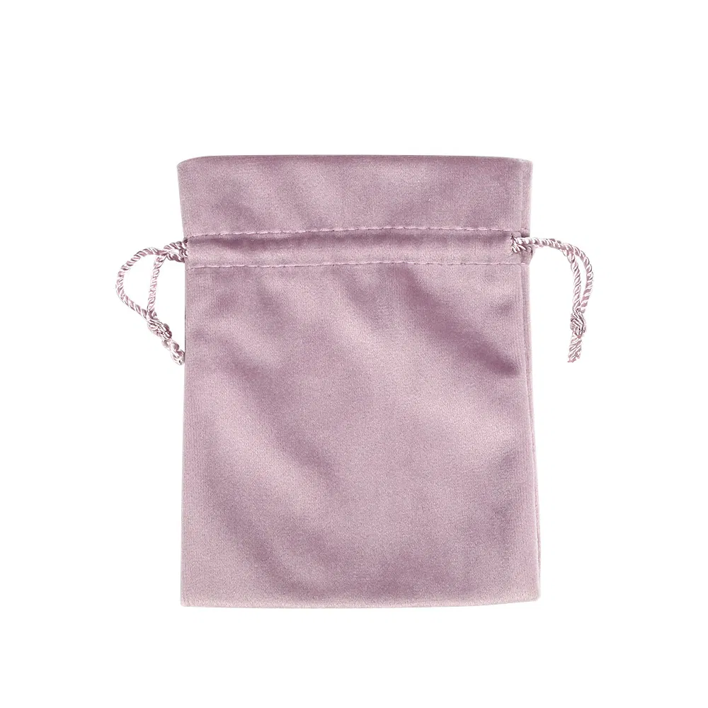 Custom Logo Printed Small Jewelry Velvet Bags Suede Drawstrings Pouch