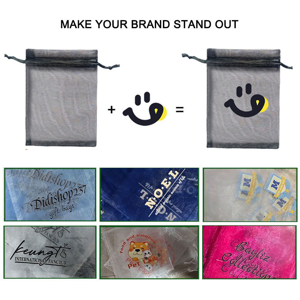 Biodegradable Red Organza Bags Wholesale Printing Organza Eco Bag High Quality Sheer Organza Bags