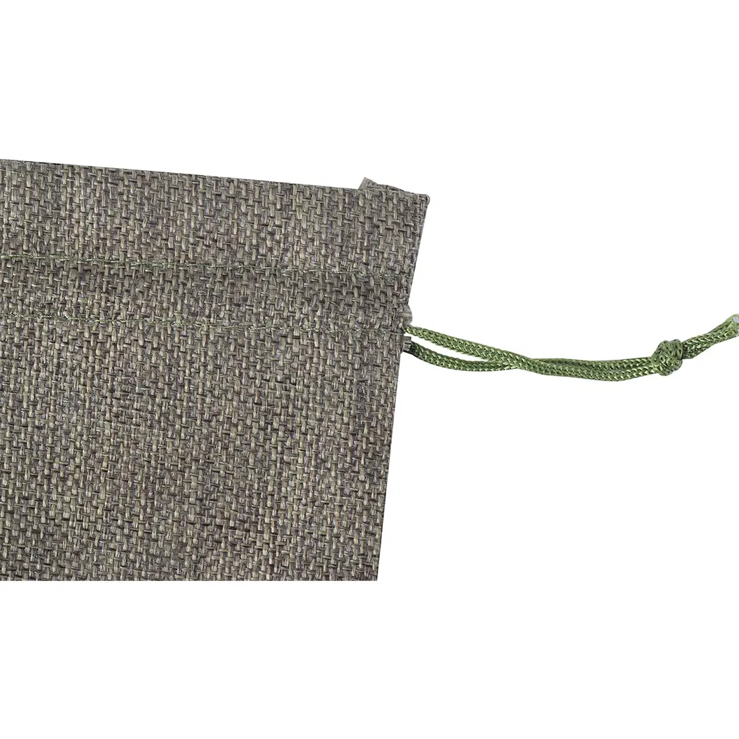 Burlap Drawstring Bag Detail 4