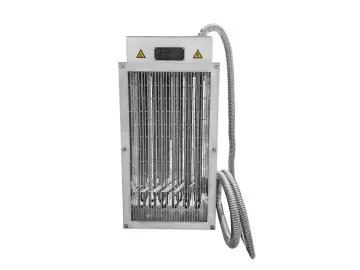 Industrial air duct heater for HVAC and process air