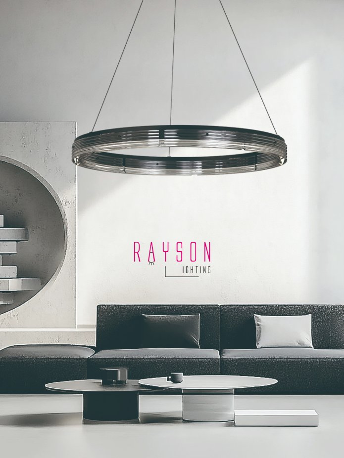 Modern Decorative Glass Pendant Lamp Indoor CCT LED Chandelier Living Room Lighting for Contemporary Spaces (5118)