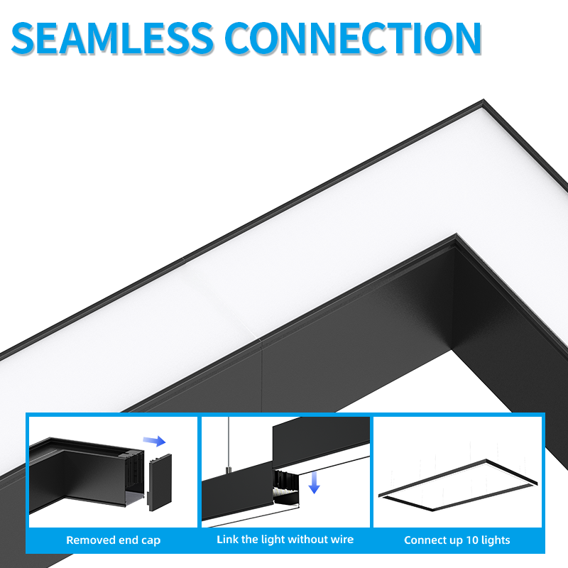 Architectural Linear Decorative Design Pendant Square Office Light Cross Any Shape Diy for Garage Gym Ceiling Lights