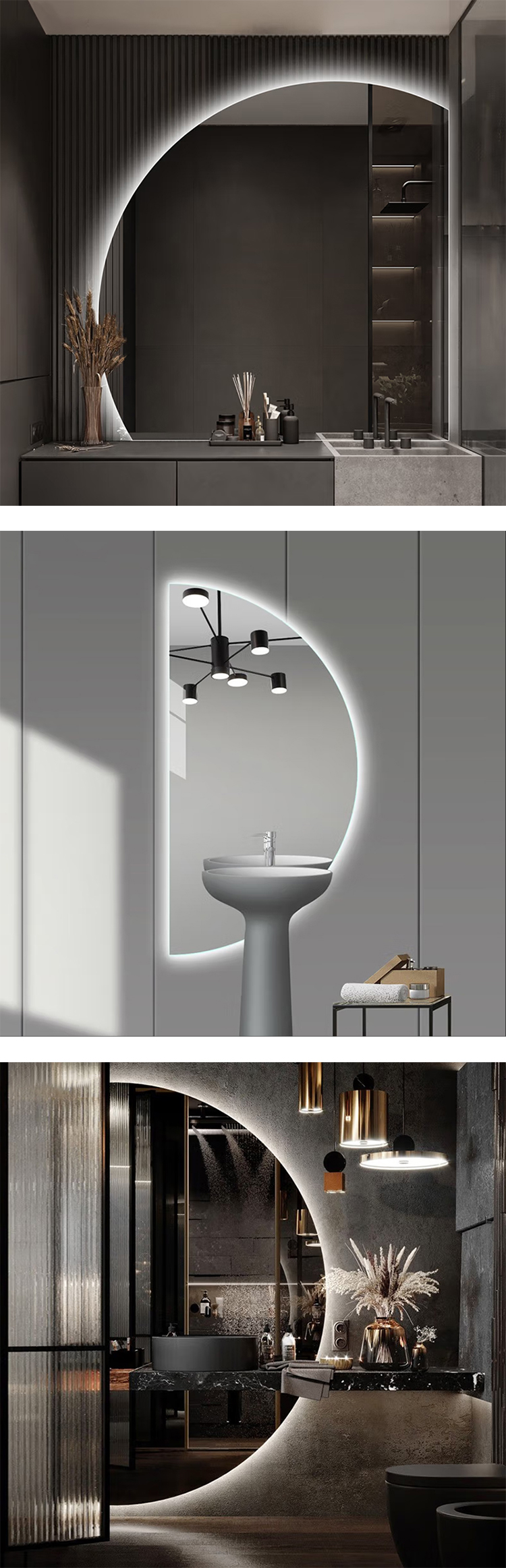Led Mirror Front View