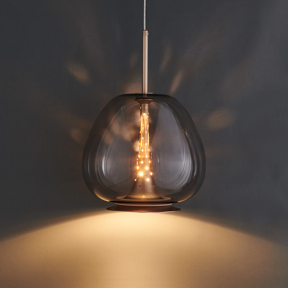 Custom Modern Artistic Sense Champagne Gold LED Pendant Light Dimmable for Living Room Dining Room Hotel &amp; Kitchen Island