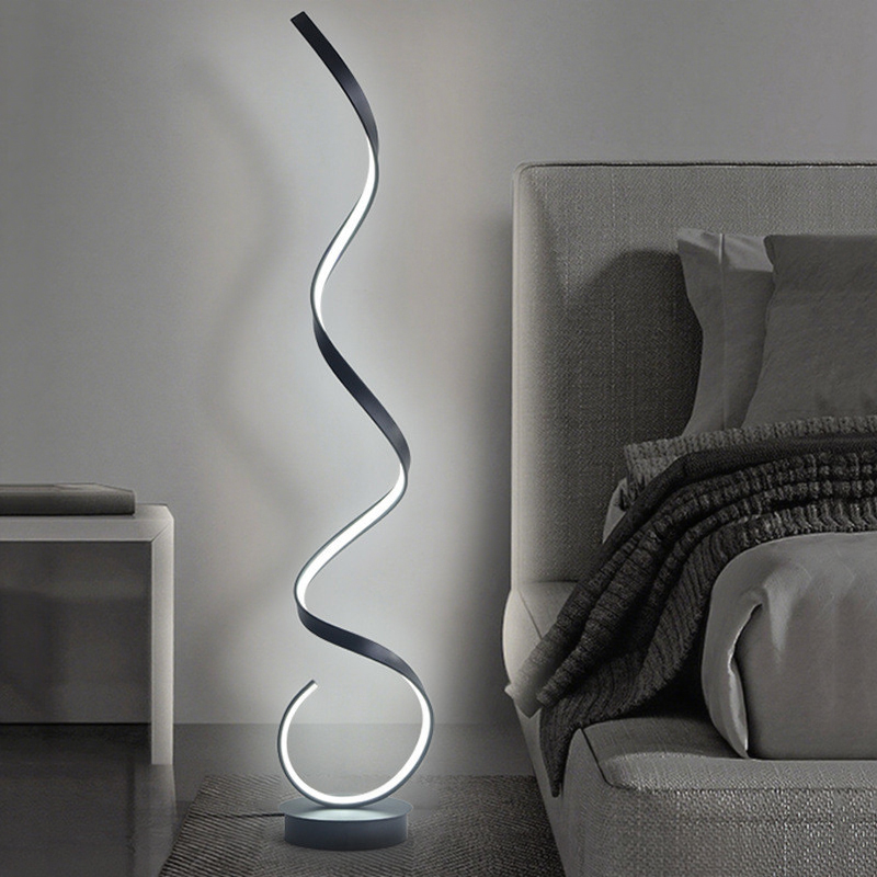 Corner Nordic Contemporary Creative Arc Smart Minimalist Hotel Living Room RGB Dance Floor Light Standing Led Modern Floor Lamp