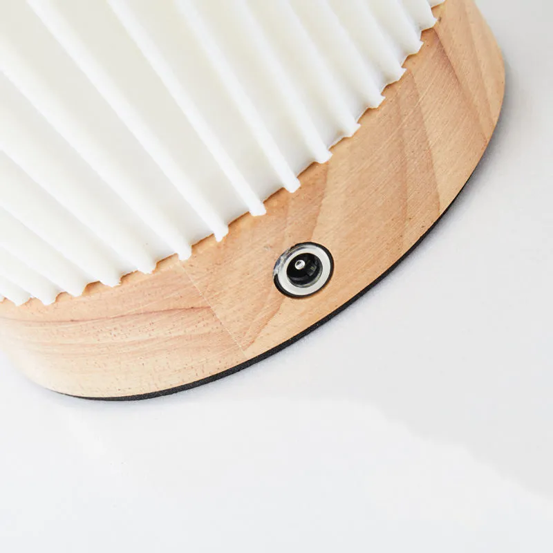 Nordic Style Bedroom Decorative Bedside 3D Printed Vintage Ruffled Night Lamp