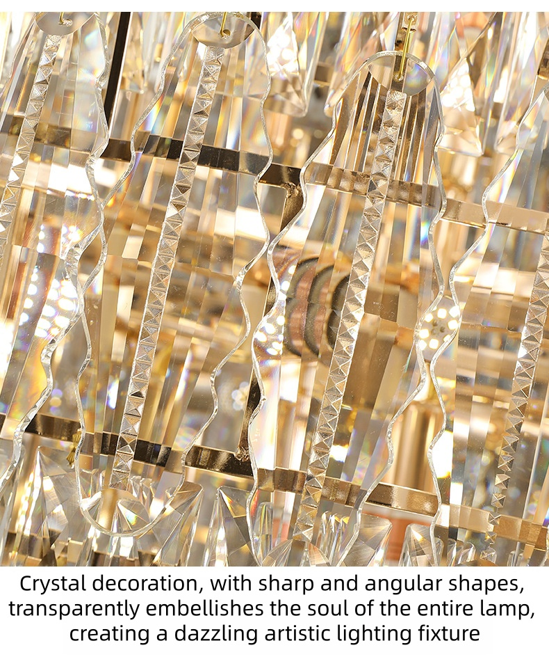 Luxury Crystal Chandelier Living Room Bedroom Decorative K9 LED Ceiling Pendant Lighting