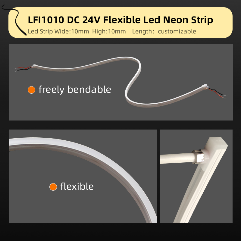 Custom Dc 24v Ip65 Waterproof Flexible Silicone Led Strip Light Neon Lights for Outdoor Park Pathways Flower Beds Green Belts