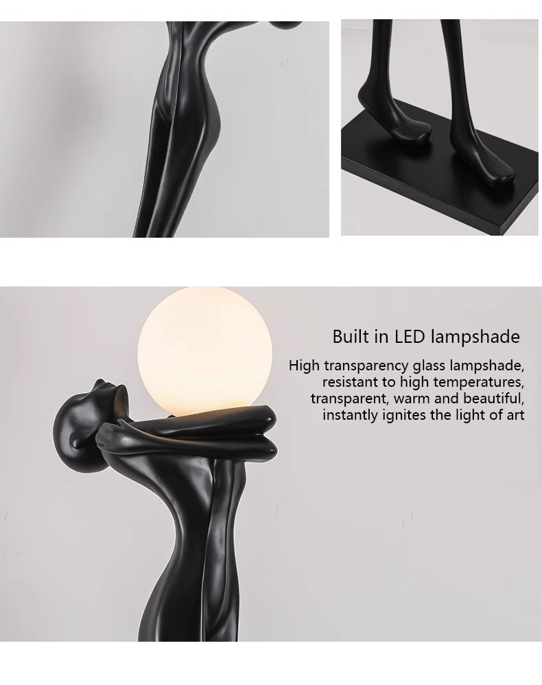 Modern Large Standing Floor Lamps Creative Home Design Humanoid Art Sculpture LED Light for Hotel Lobby Living Room Decoration
