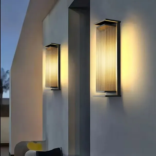 Outdoor Waterproof Solar Wall Light Villa Courtyard Entrance Porch Light IP65 Exterior Wall Courtyard Lighting