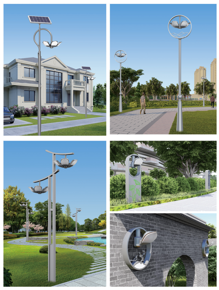 Zen Lotus Petal LED Garden Light IP65 Solar/AC Elegant Decorative Outdoor Landscape Lamp for Villa Courtyard Traditional Garden