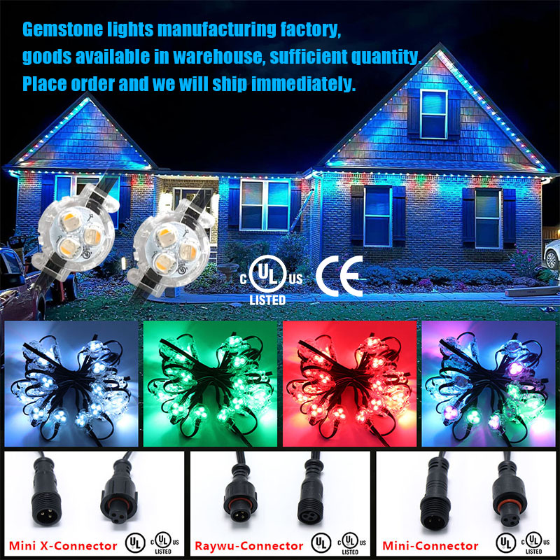 IP68 Waterproof Outdoor Building Led Point Light 12V 24V 36V Rgbw Aluminum Track Permanent Christmas Lights For Eaves Decoration