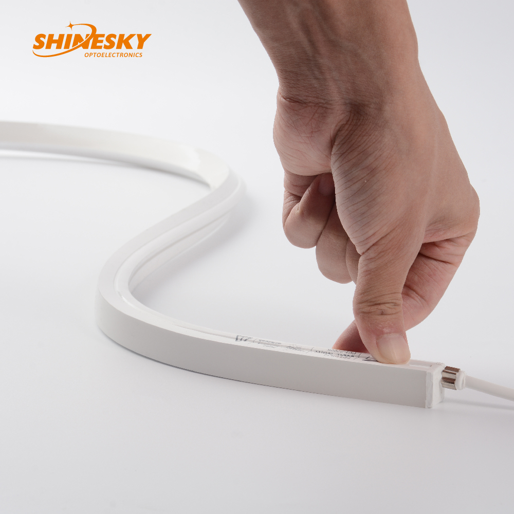 SHINESKY IP67 Waterproof Outdoor 3D Free Bending 1615 Silicone Flexible LED Neon Strip for Architecture