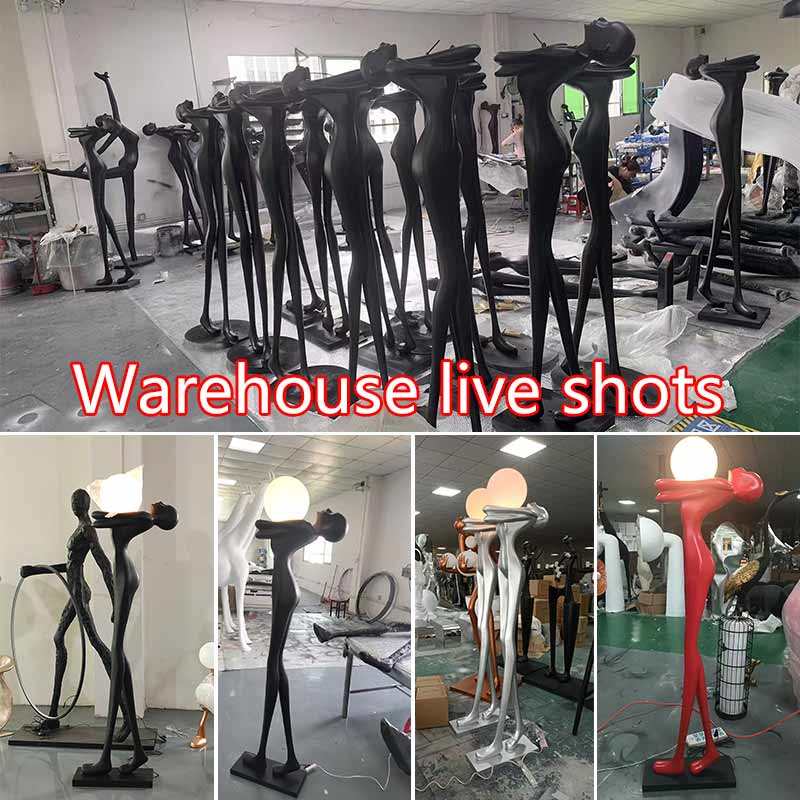 Modern Large Standing Floor Lamps Creative Home Design Humanoid Art Sculpture LED Light for Hotel Lobby Living Room Decoration