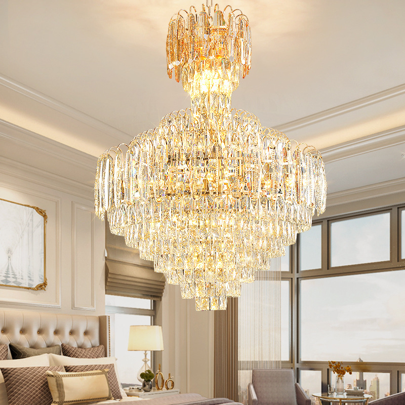 Luxury Crystal Chandelier Living Room Bedroom Decorative K9 LED Ceiling Pendant Lighting