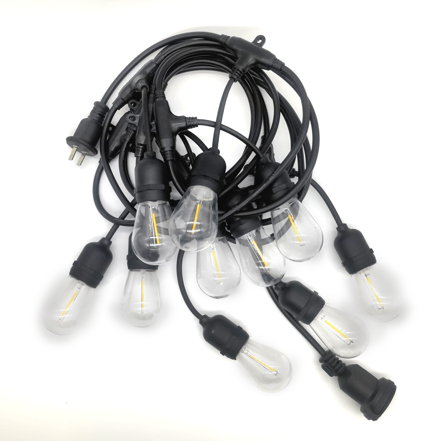 Factory Direct Sale Decorative Lighting 110V 220V Outdoor Serial Lights Bulb String E12 Led Bulb Light String
