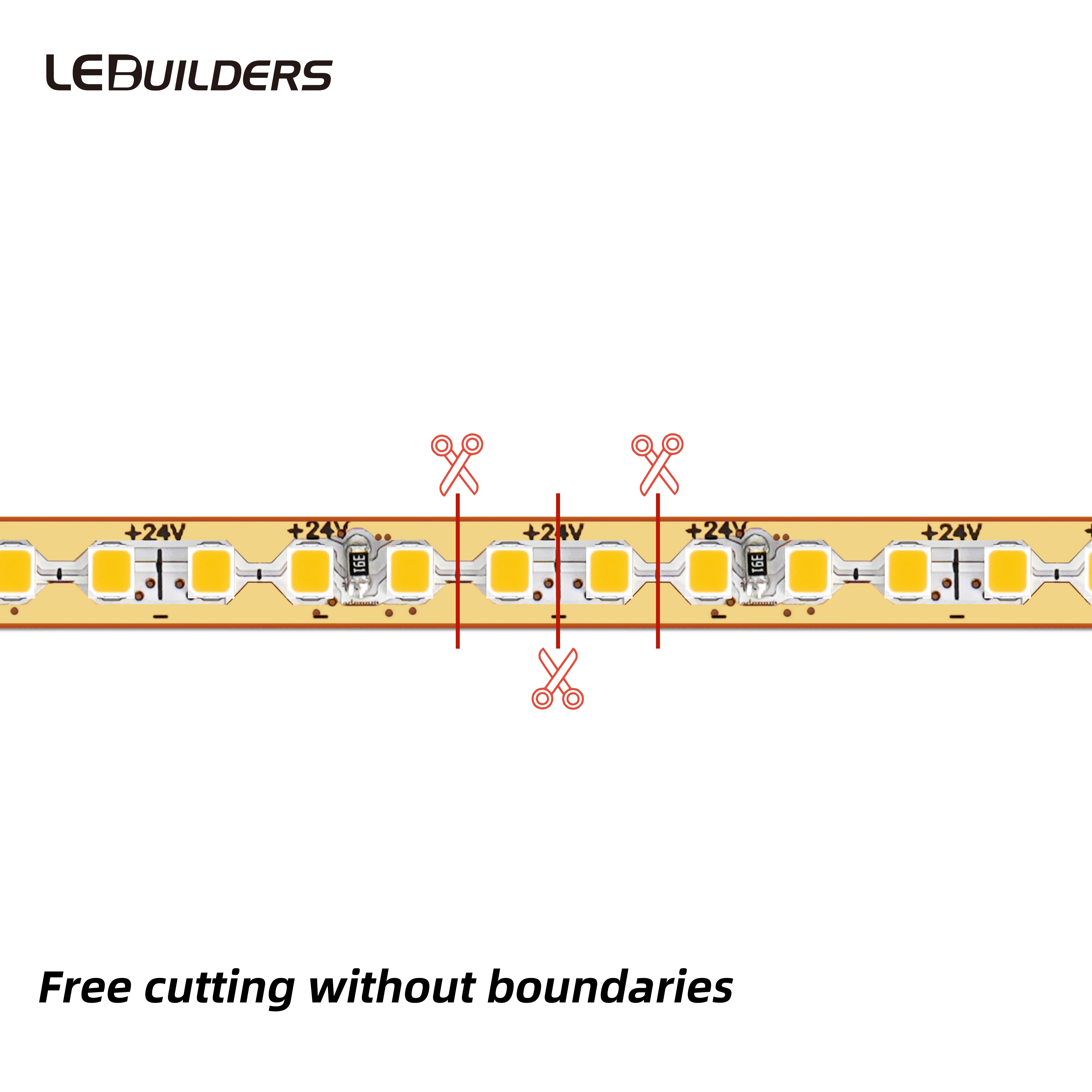 Freecut Design 2700-6000K 240 LEDs/m DC24V IP20 8mm Copper ProSMD2216 LED Strip for DIY Decor Architectural Trims Display Cases
