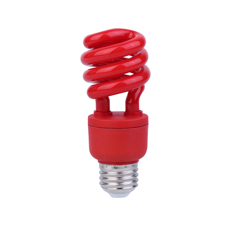 Christmas Light Yellow Half Spiral T3 Spiral Colored Energy Saving Lamp Half Spiral Energy Saving Lamp