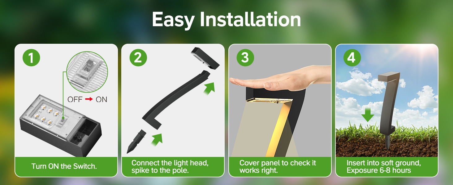 Outdoor Waterproof Solar Garden Pathway Lights