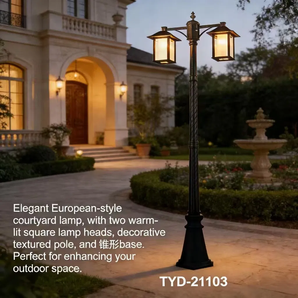 Antique Bronze Finish Decorative Vintage Courtyard Outdoor Lamp