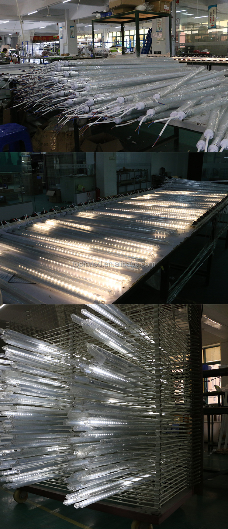 Outdoor Decoration Festival Atmosphere 220v 60cm Falling Star LED Christmas Tube Lights With T Connectors