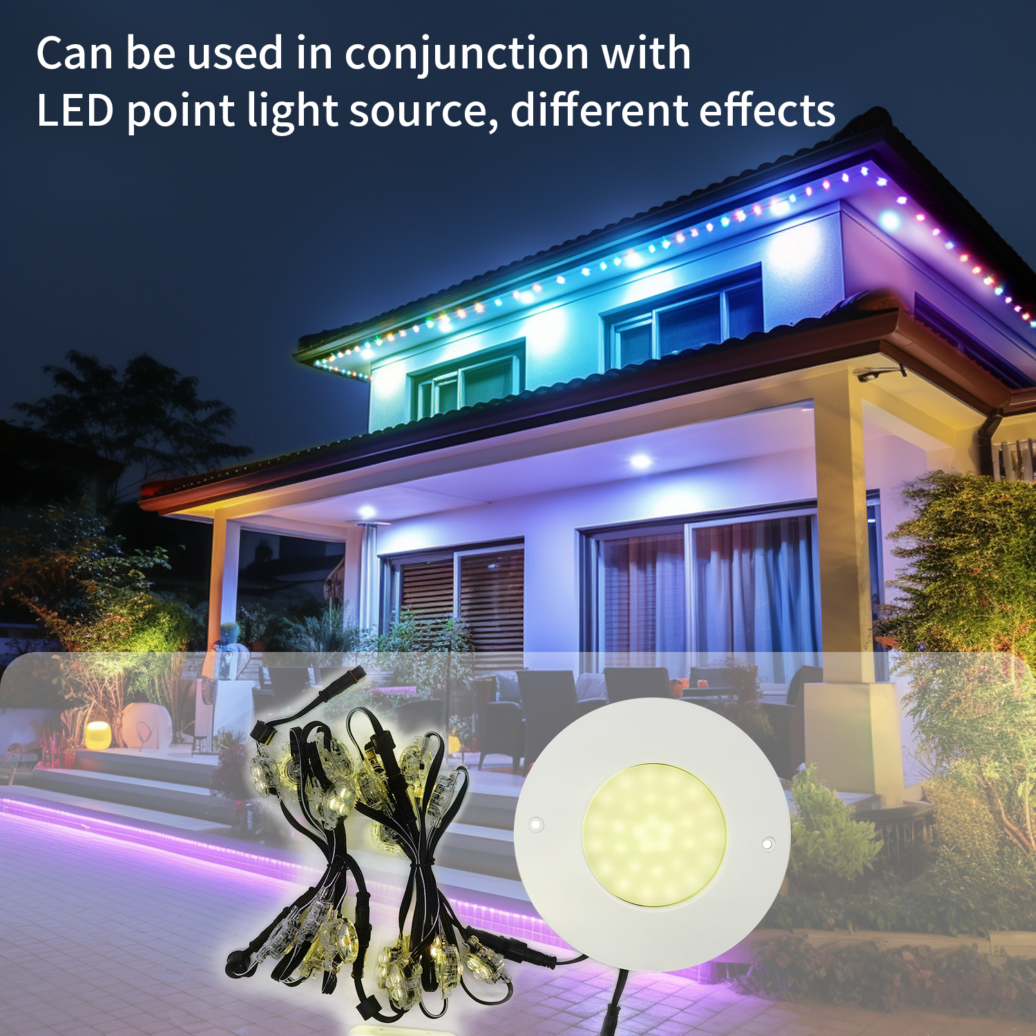 Downlights Indoor Outdoor Decoration Lighting Rgbw Colorful 12v Led Ceiling Light LED Smart Recessed Lighting