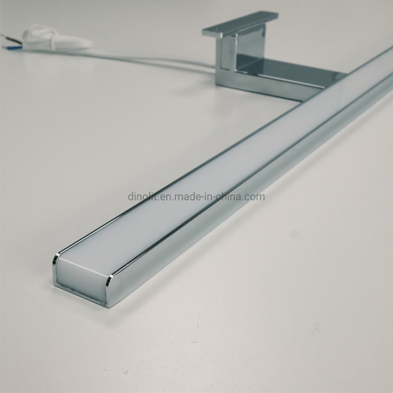Modern 40cm 6W Bath Home/Hotel Decor Washroom Professional Decorative Luxury Chrome Aluminum LED Front Mirror Lighting with CE RoHS IP44
