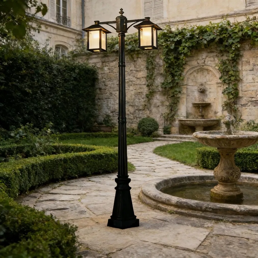 Antique Bronze Finish Decorative Vintage Courtyard Outdoor Lamp