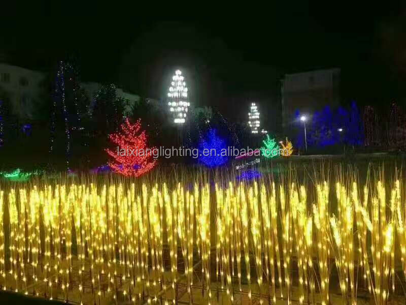 Waterproof IP65 LED Yellow Wheat Light Christmas Decorative Lights for Courtyard Garden Landscape Lighting Show Festival Decor
