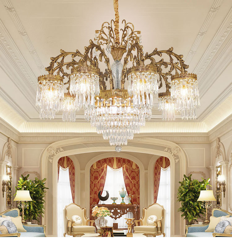 Customizable Wedding Props Chandelier Decorative Room Luxury Chandelier Hotel Villa Home Use Pendant Lighting