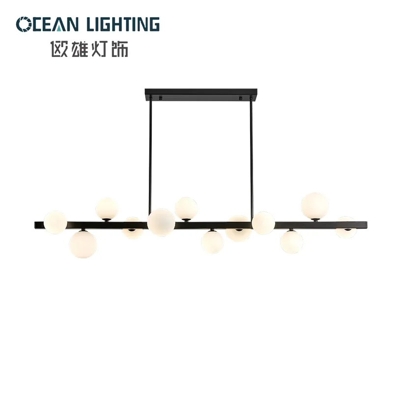 Wholesale Simple Design Home Decor Indoor Modern Decorative Style LED Glass Shade Suspended Pendant Lighting