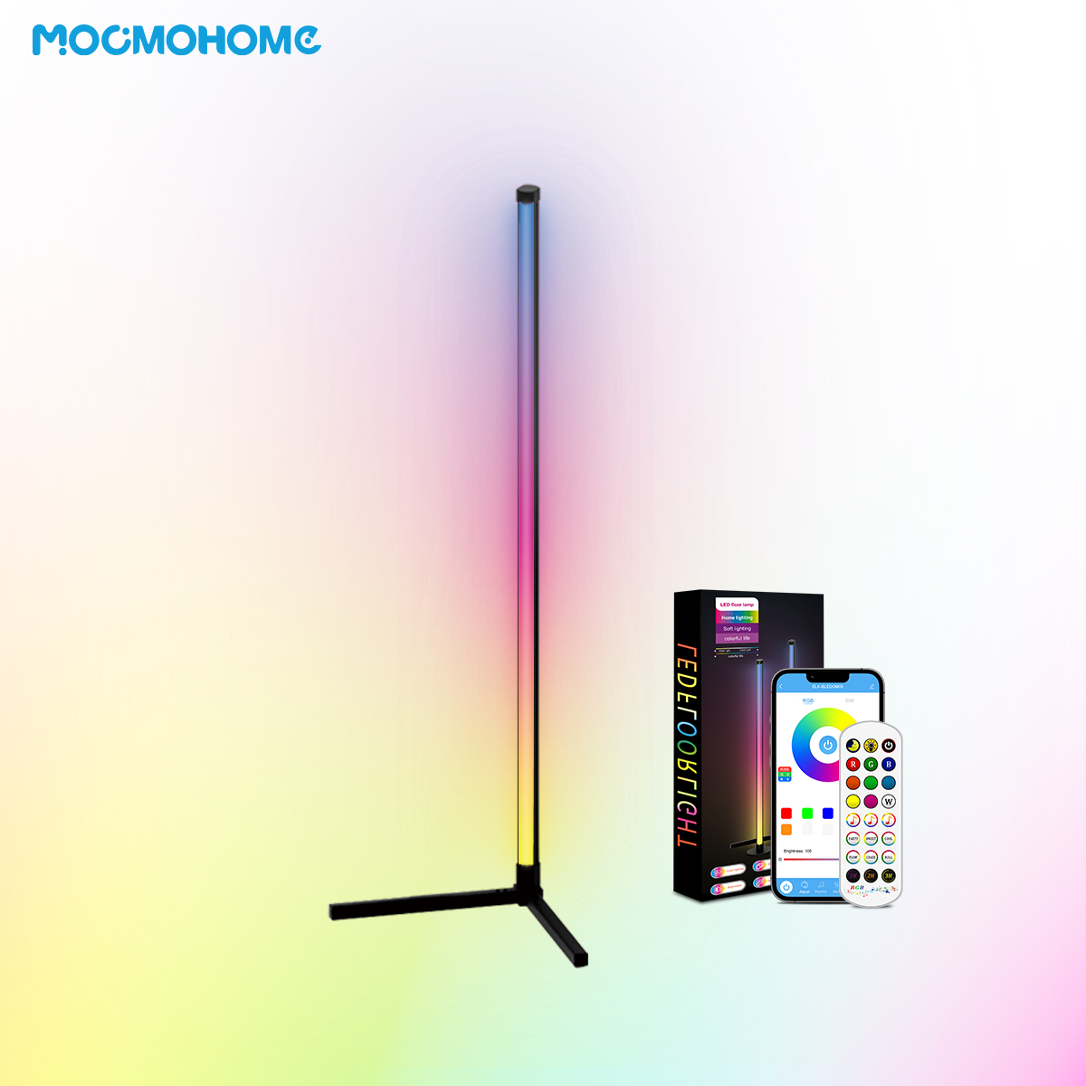 Smart Home Light Decoration Lights Modern Tuya RGB Floor Lamps ,Color Changing Remote Control Corner Lamp I for Living Room