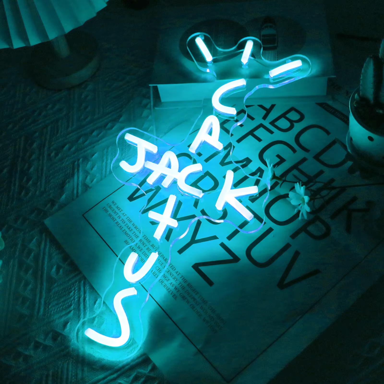Custom Large LED Neon Lights Acrylic Landscape Wall Decor for Wedding Birthday Party Bedroom Bar Shop Name Logo