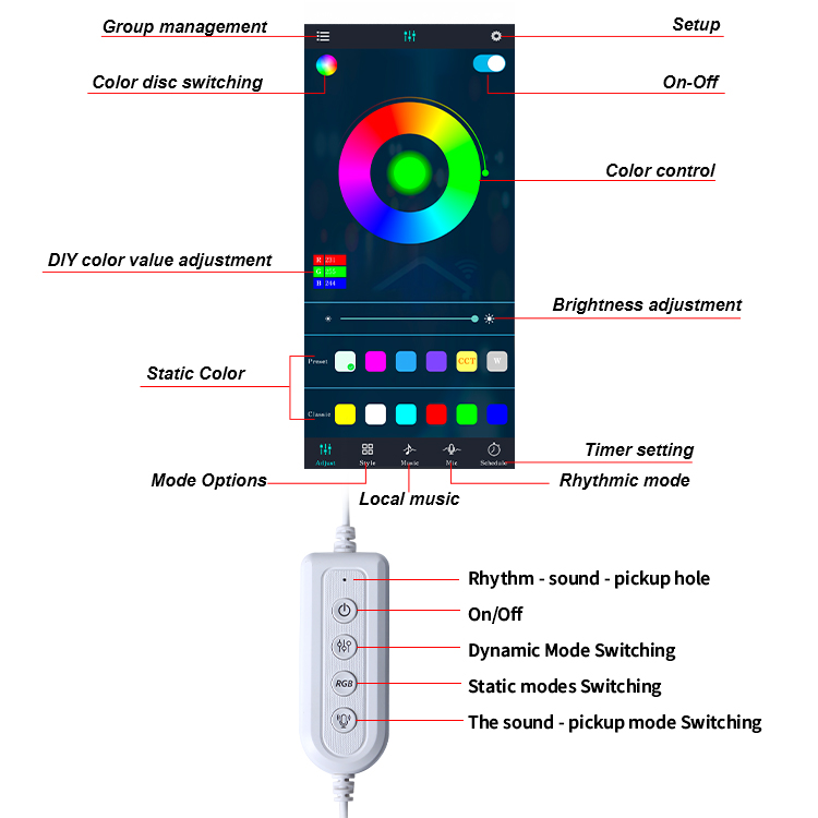 RGB Floor Lamp Showcase 4