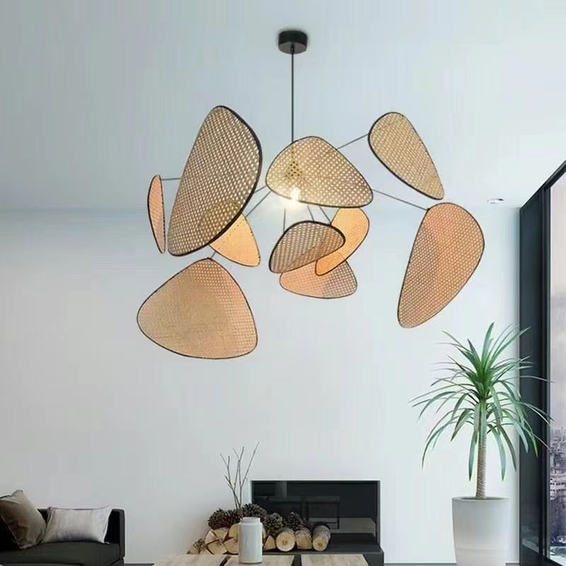 Modern Vintage Decorative Creative Rattan Pendant Lighting Lamp Light Homestay Chinese Restaurant