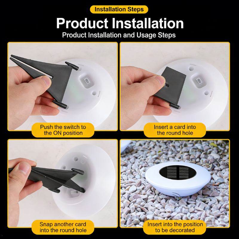 Waterproof New Solar Ground Light Park Landscape Powered Rechargeable Panel Decorative Lawn Floor Pathway Lights Garden