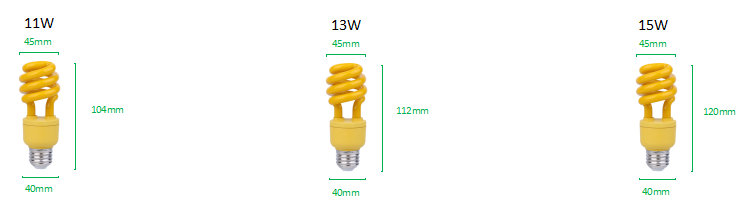 Christmas Light Yellow Half Spiral T3 Spiral Colored Energy Saving Lamp Half Spiral Energy Saving Lamp