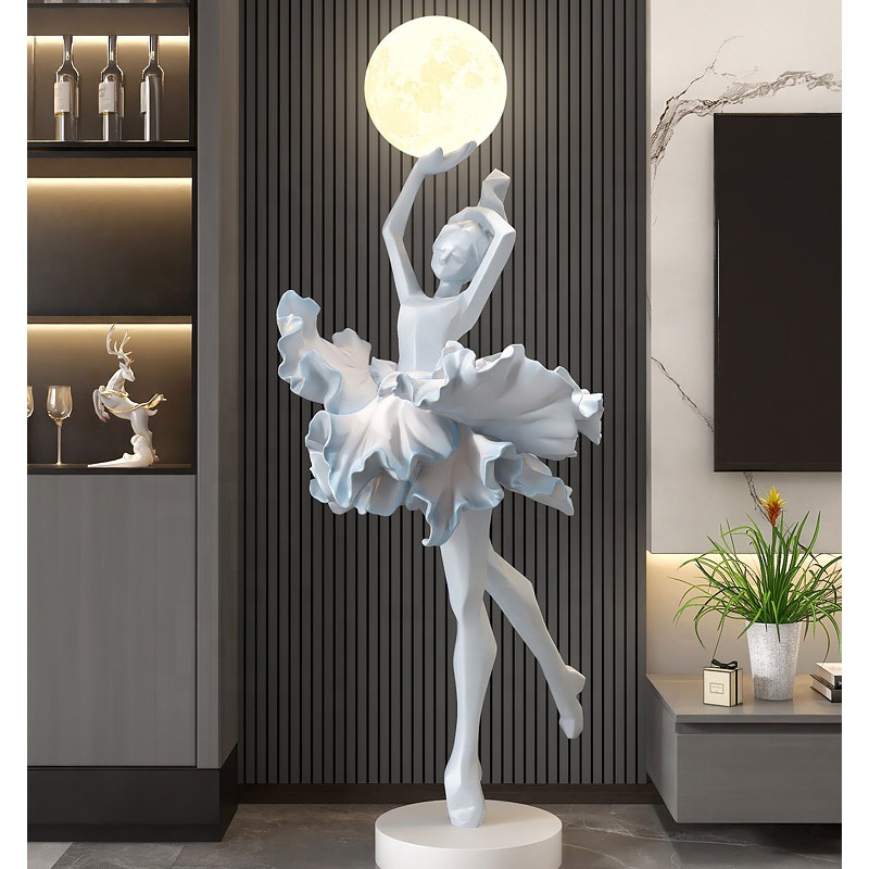 European style French light luxury elegant large ballet dancer art design floor lamp for bedroom hotel exhibition hall