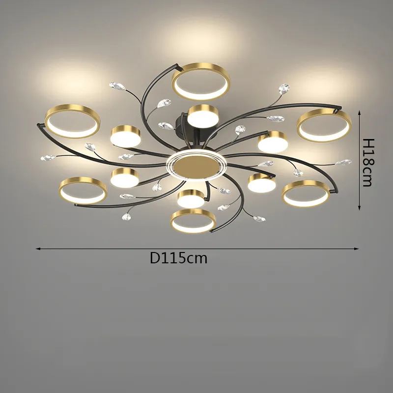 Decorative Ceiling Light Modern Vintage Round LED Ceiling Lamp