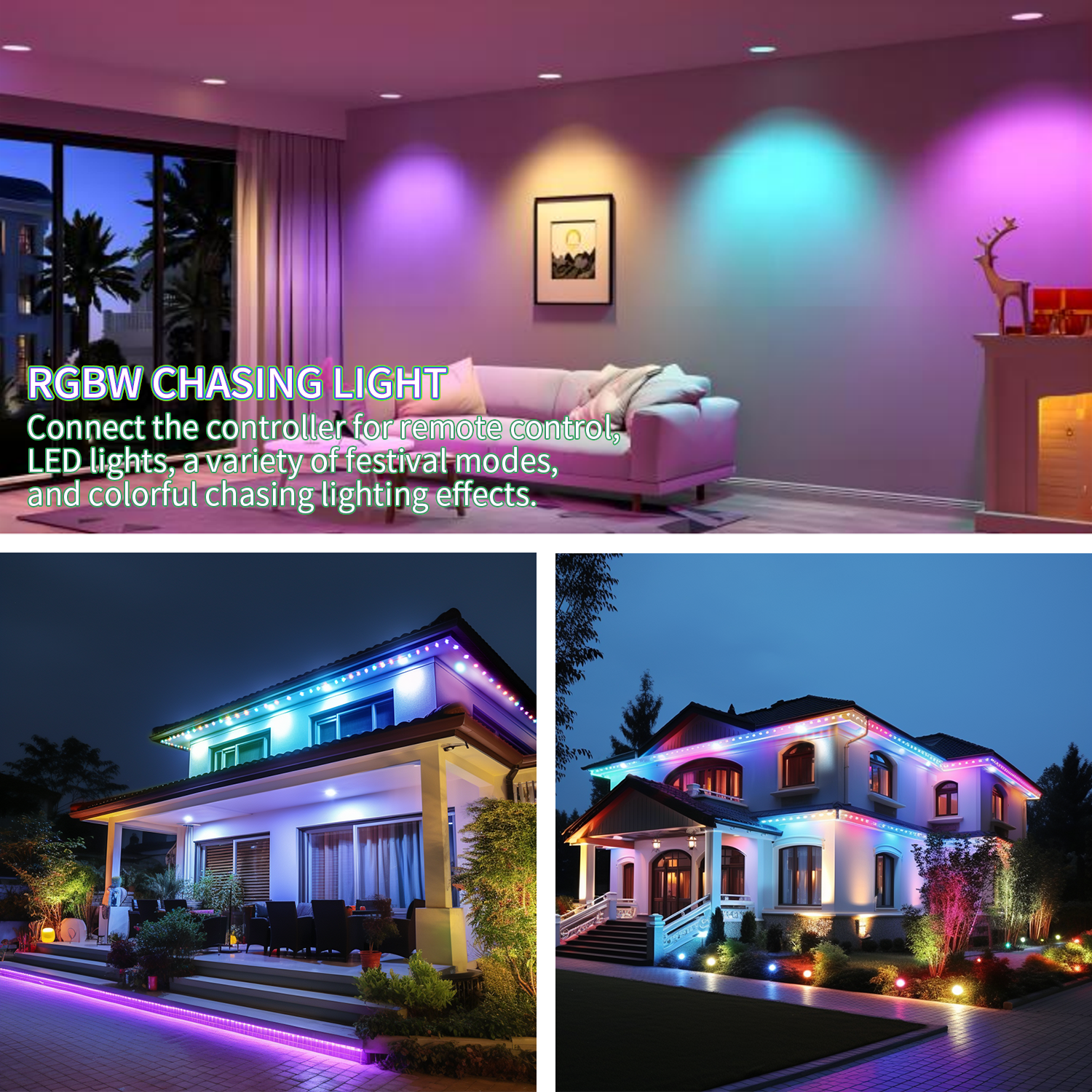 Downlights Indoor Outdoor Decoration Lighting Rgbw Colorful 12v Led Ceiling Light LED Smart Recessed Lighting