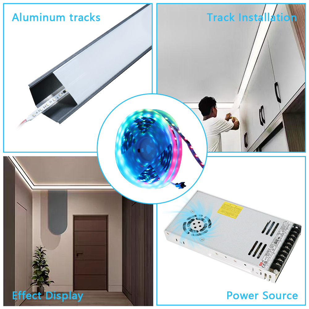 Led Light Strip App Wifi 24V Remote Controlled 5050 2835 Rgb Smart Strip Light Room Decor Living Room Led Lamps Light Ceiling