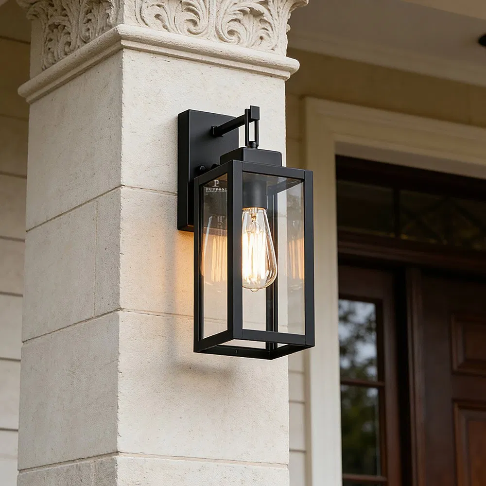 Black Rectangular Outdoor Lantern for Residential Commercial and Hospitality Use