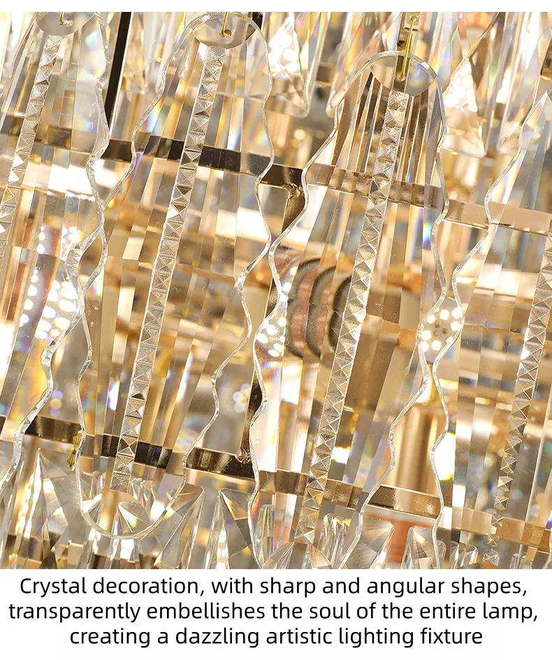 Luxury Crystal Chandelier Living Room Bedroom Decorative K9 LED Ceiling Pendant Lighting