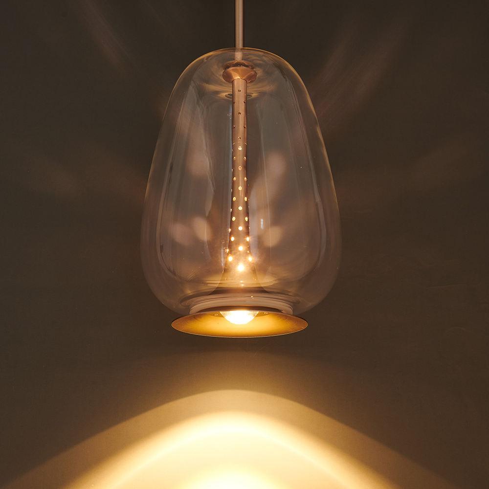 Custom Modern Artistic Sense Champagne Gold LED Pendant Light Dimmable for Living Room Dining Room Hotel &amp; Kitchen Island