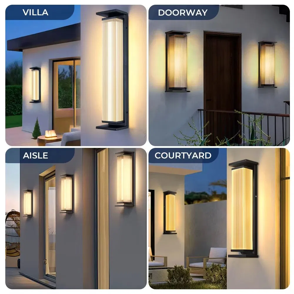 Outdoor Waterproof Solar Wall Light Villa Courtyard Entrance Porch Light IP65 Exterior Wall Courtyard Lighting